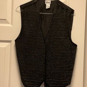 Black beaded vest size M. Brand new, never worn.